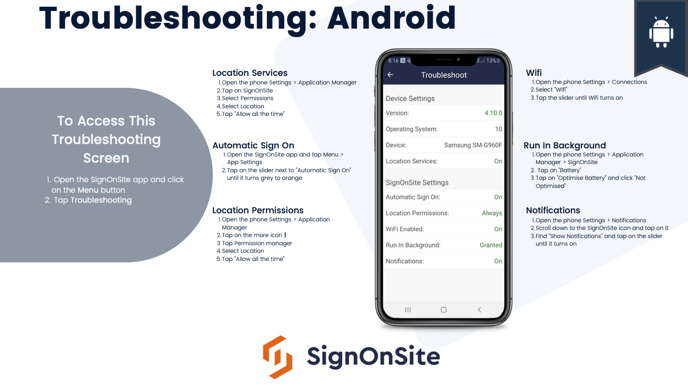 5. App Troubleshooting Android